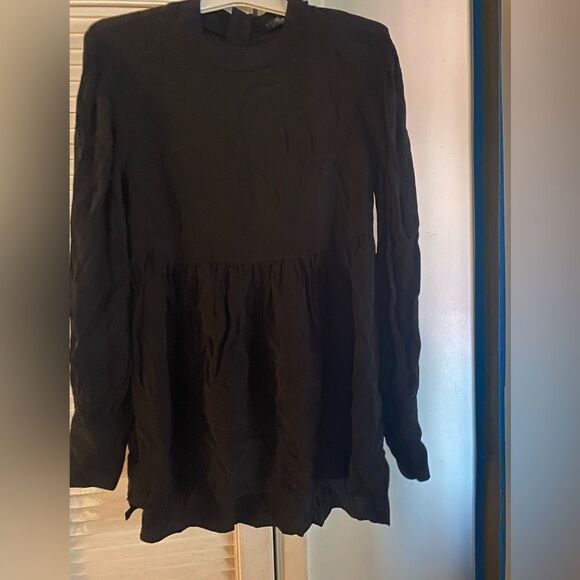 All saints black long sleeve blouse size small - Picture 9 of 10